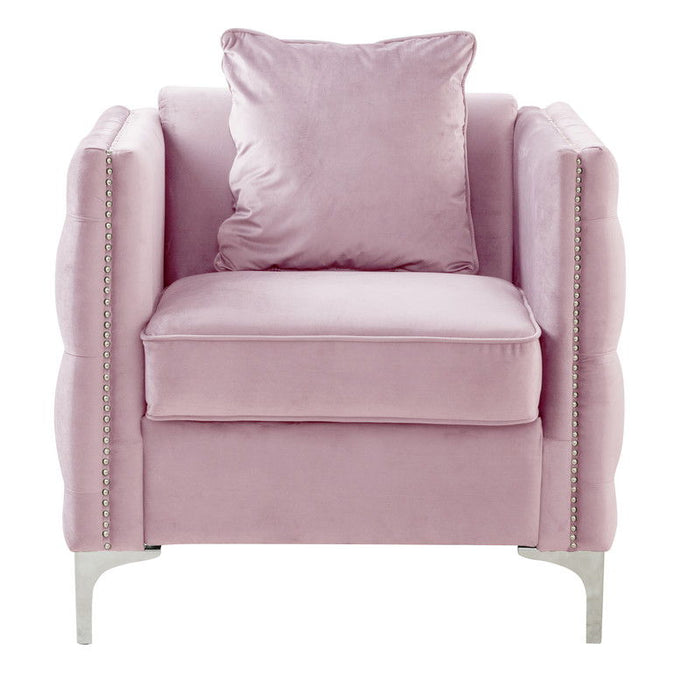 Bayberry - Velvet Chair With 1 Pillow