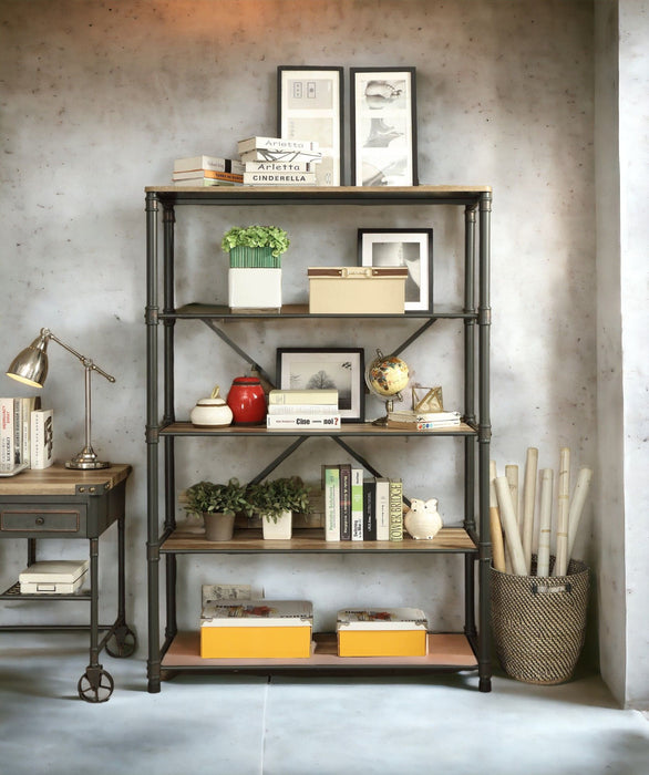 Itzel - Bookshelf - Gray / Oak