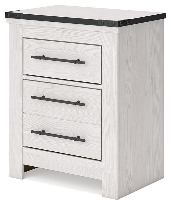 Schoenberg - White - Two Drawer Night Stand