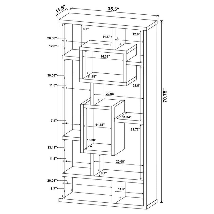 Howie - 10-shelf Bookcase