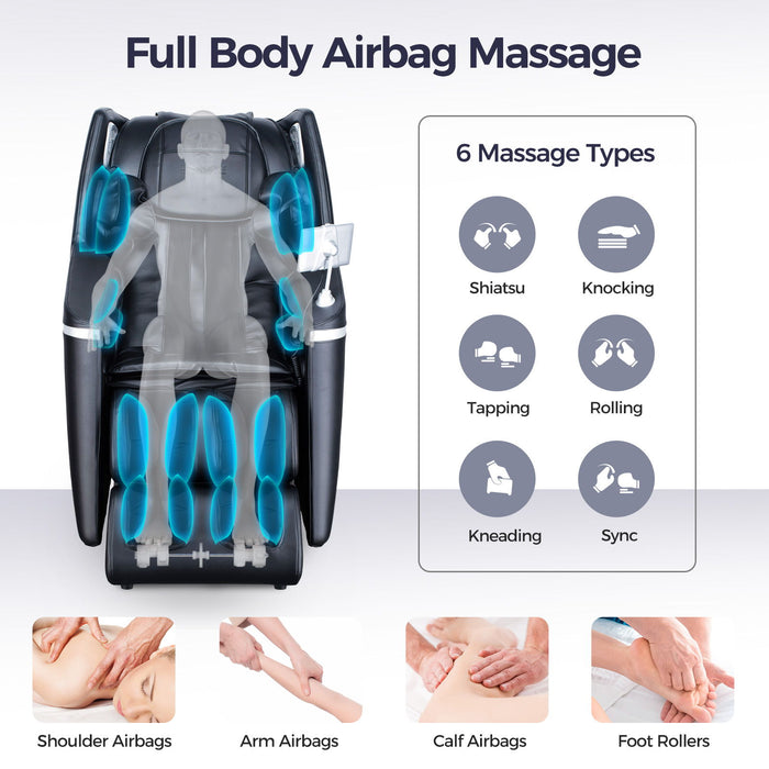 Bosscare - 3D Sl Zero Gravity Massage Full Body Chair With App Control Shiatsu Recline