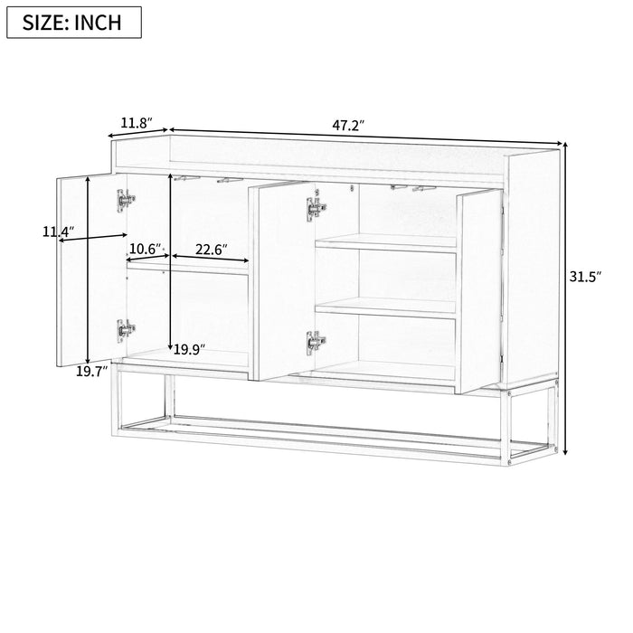 Modern Sideboard Elegant Buffet Cabinet With Large Storage Space For Dining Room, Entryway