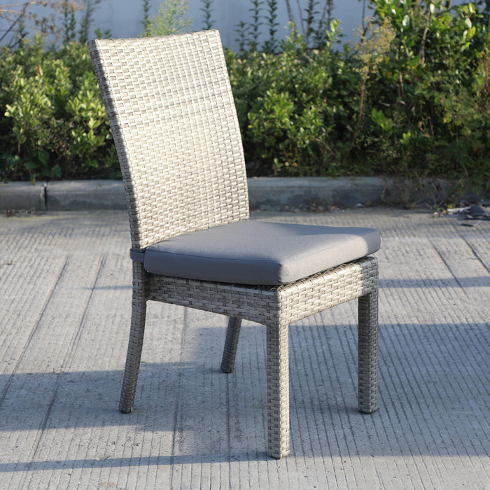 Balcones - Outdoor Wicker Dining Chairs With Cushions (Set of 8)