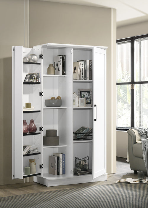 Lincoln - Storage Cabinet With Swing-Out Storage Door - White