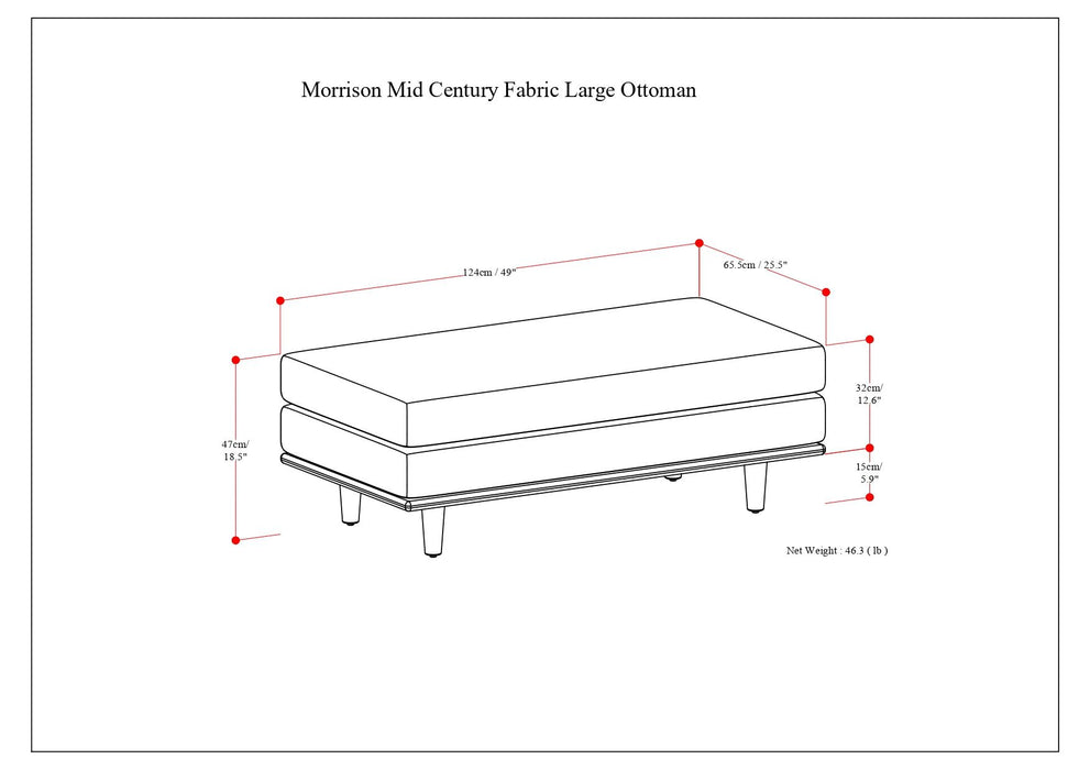 Morrison - Large Rectangular Ottoman