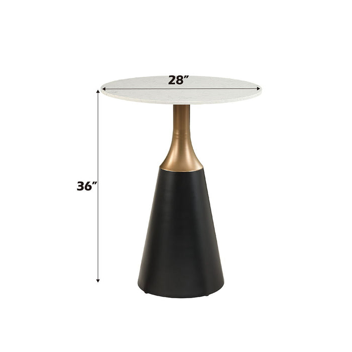 Jaramillo - Counter Height Table - Natural Marble Top & Black Finish