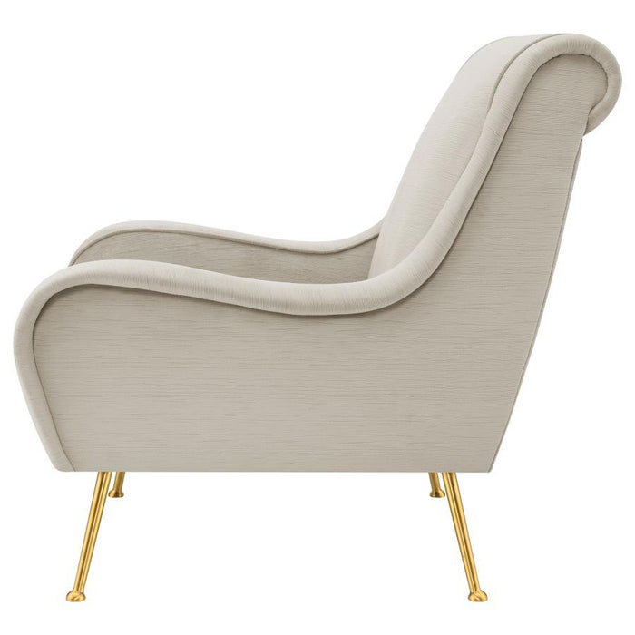 Ricci - Upholstered Saddle Arm Accent Chair