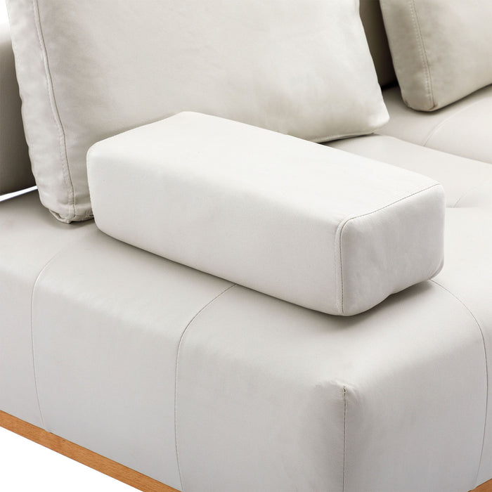 L-Shape Sectional Sofa 3 Seater Couches With A Removable Ottoman, Comfortable For Living Room