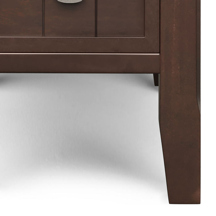 Acadian - Narrow Side Table with Drawer - Brunette Brown