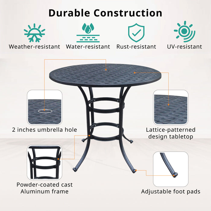 Round Metal Bar Table