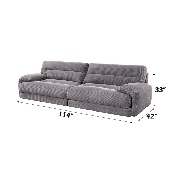 Cadenza - Corduroy Sofa - Gray