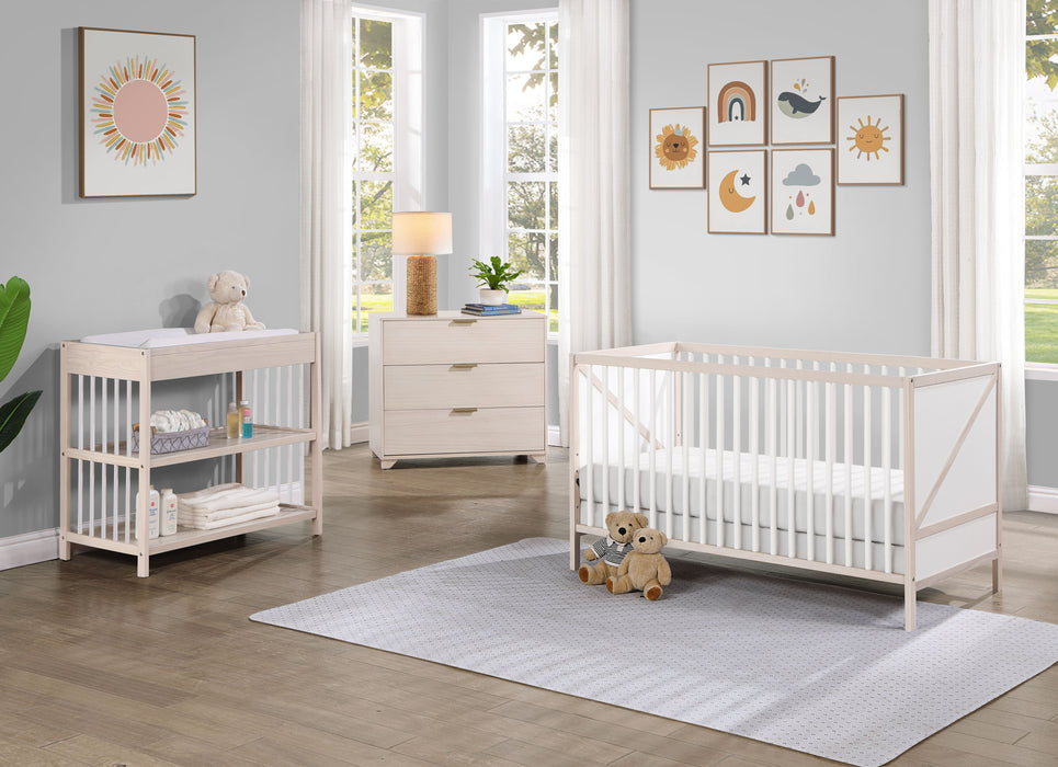 Pixie Zen - 3-in-1 Crib - Washed Natural/White