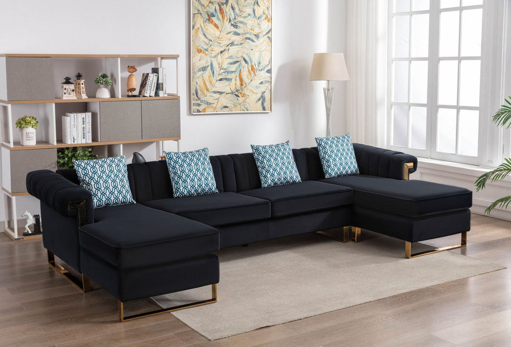 Maddie - Velvet Sectional Sofa