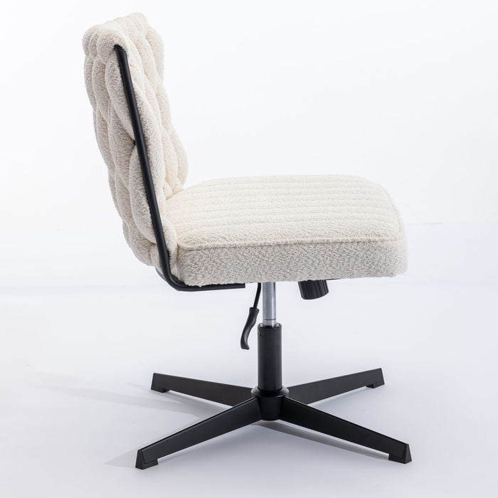 Armless Office Desk Chair No Wheels