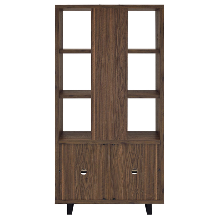 Maddox - 3 Shelf Cabinet Bookcase - Walnut