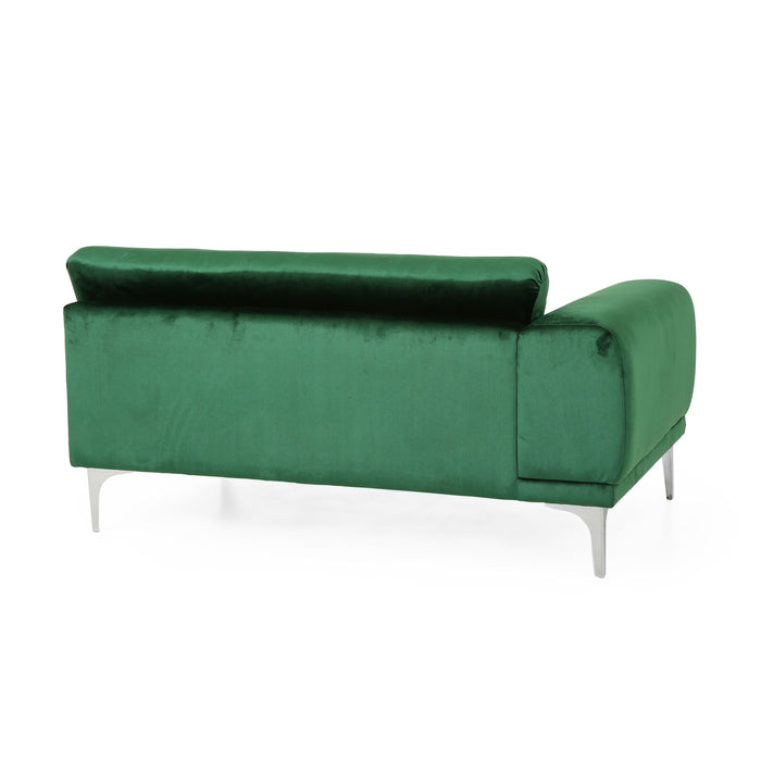 Comfy 4 Seat Sofa With Metal Legs, Modern For Living Room And Study - Emerald