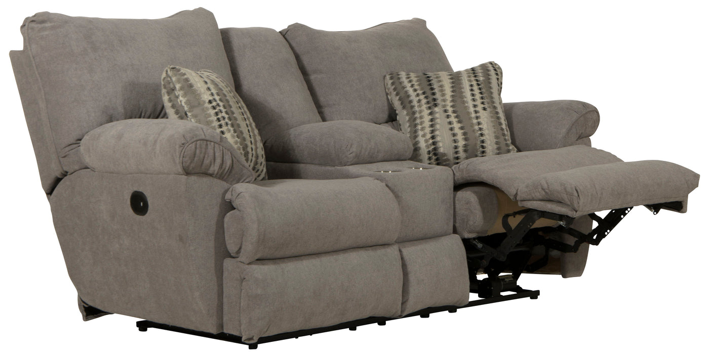 Sadler - Lay Flat Reclining Console Loveseat