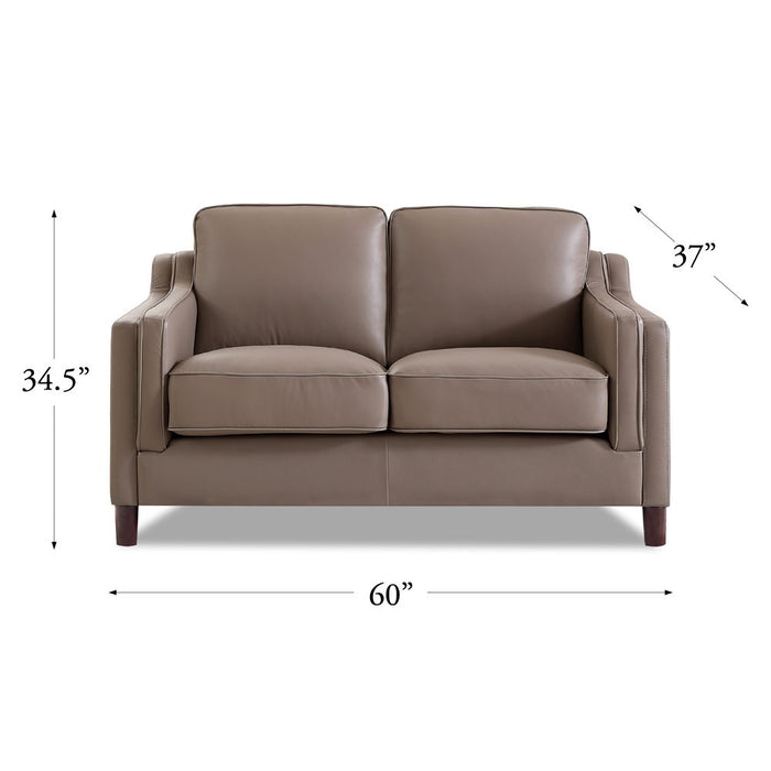 Bella - Top Grain Leather Loveseat