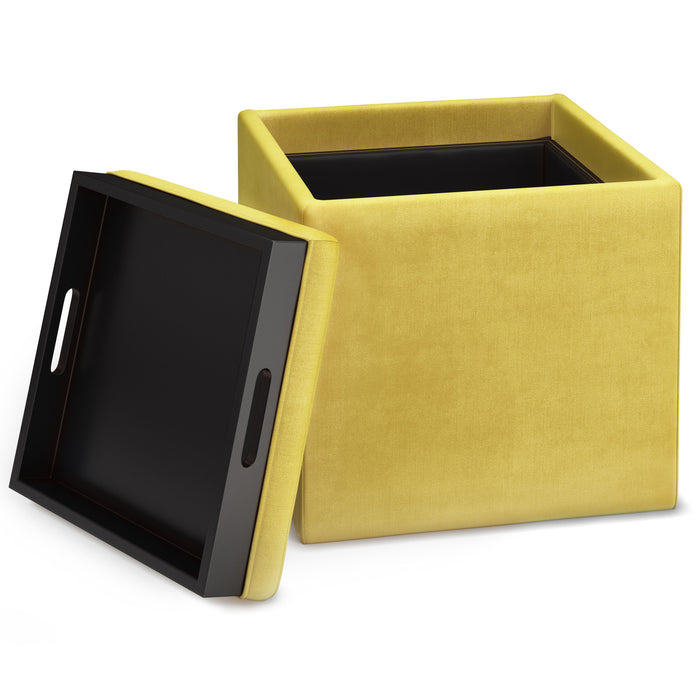 Rockwood - Cube Storage Ottoman with Tray