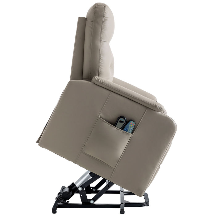 Massage Recliner Chair Electric Power Lift Chairs With Side Pocket, Adjustable Massage And Heating Function For Adults And Seniors