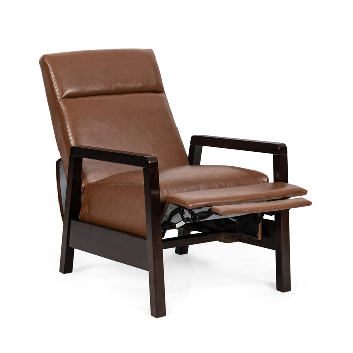 Faux Leather Upholstered Pushback Recliner