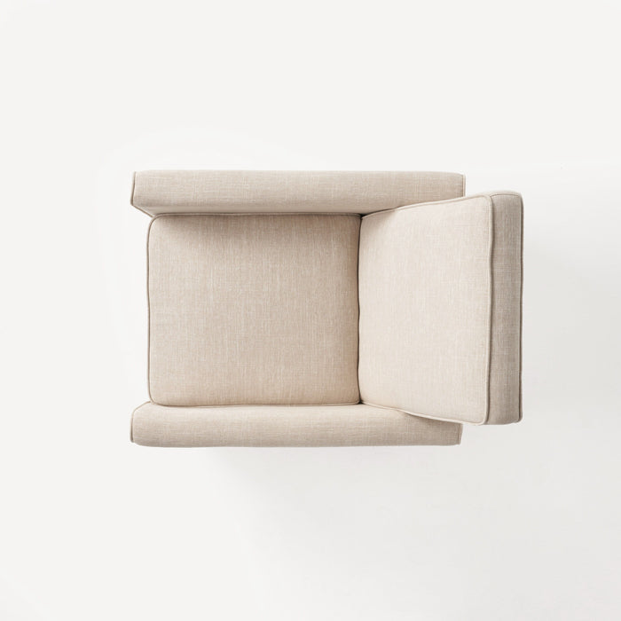 Linen Push Back Chair For Elegant Home