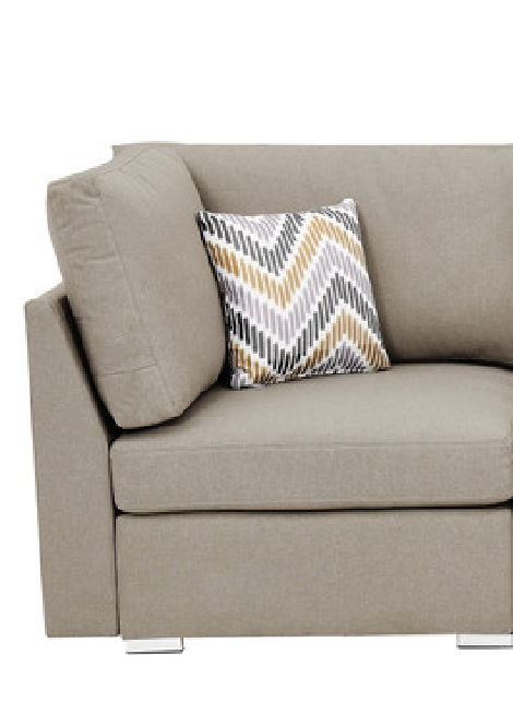 Amira - Fabric Loveseat Couch With Pillows