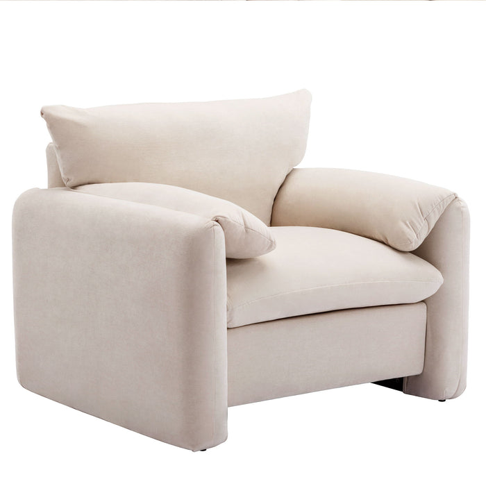 Modern Style Chenille Oversized Armchair Accent Chair Single Sofa Lounge Chair For Living Room, Bedroom