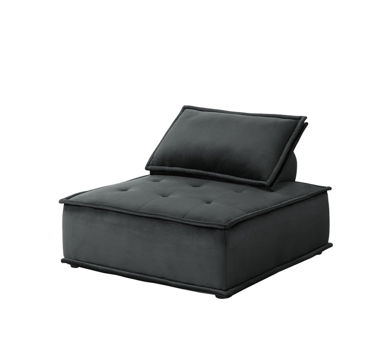 Anna - Velvet Sectional Sofa Ottoman