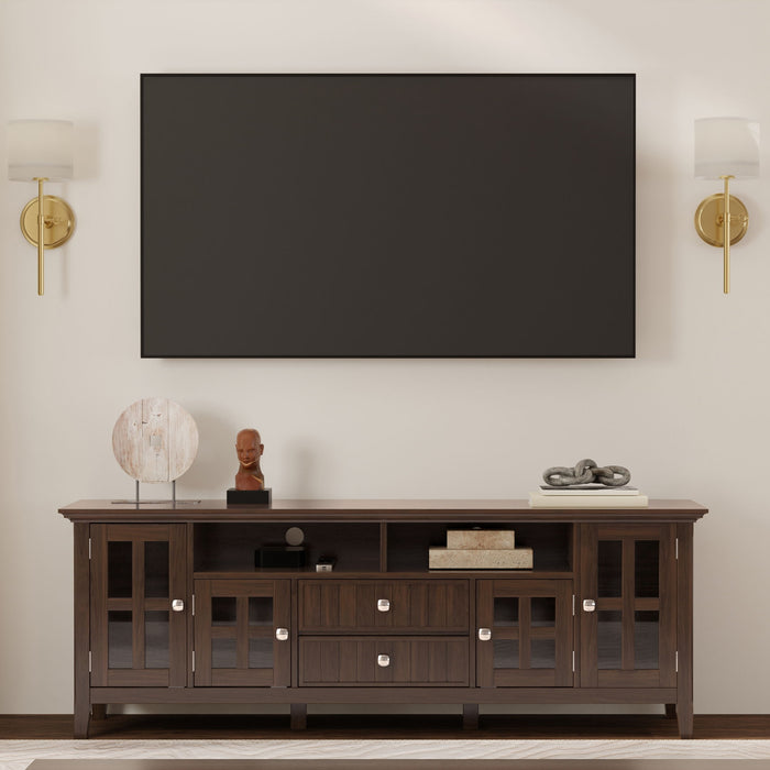 Acadian - 72" Wide TV Media Stand - Brunette Brown