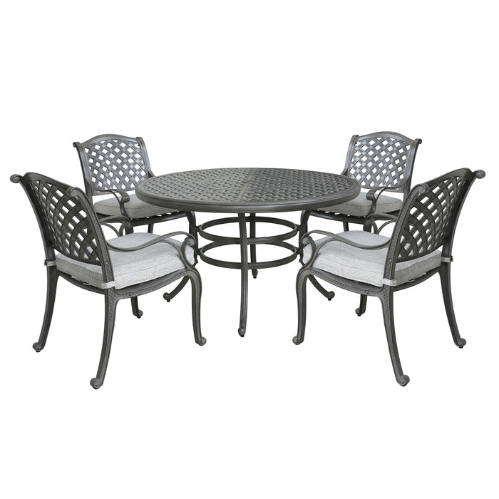 Outdoor Aluminum Dining Set With Cushion