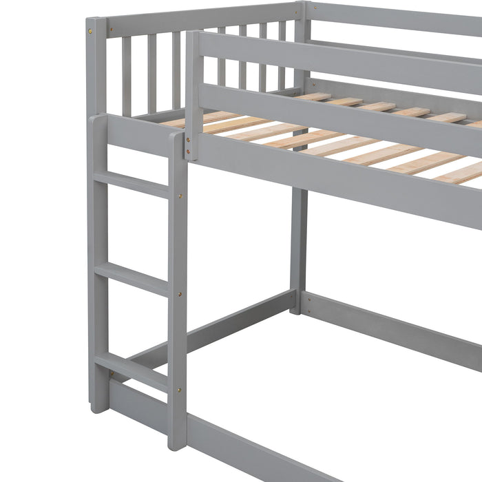 Twin Over Twin Bunk Bed With 4 Drawers And 3 Shelves