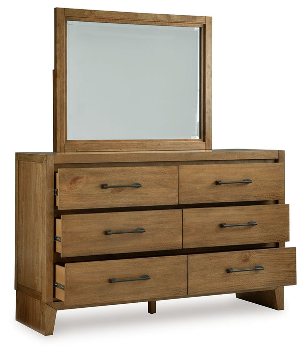 Sherbana - Light Brown - Dresser And Mirror