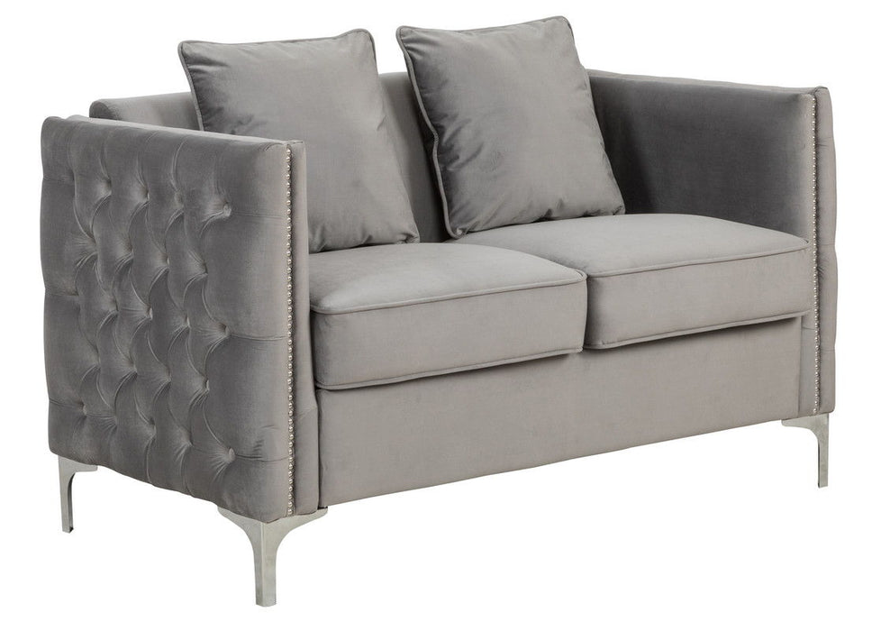 Bayberry - Velvet Loveseat With 2 Pillows