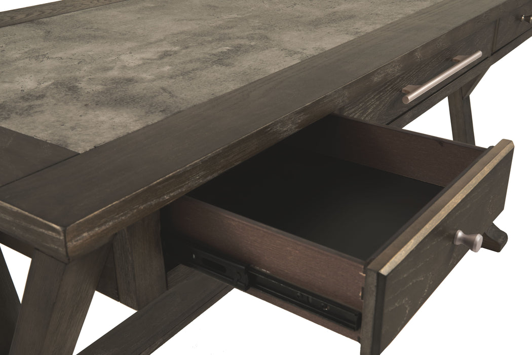 Luxenford - Grayish Brown - Home Office Large Leg Desk