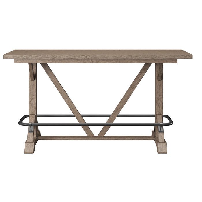 Benti - Bar Height Trestle Table - Brown