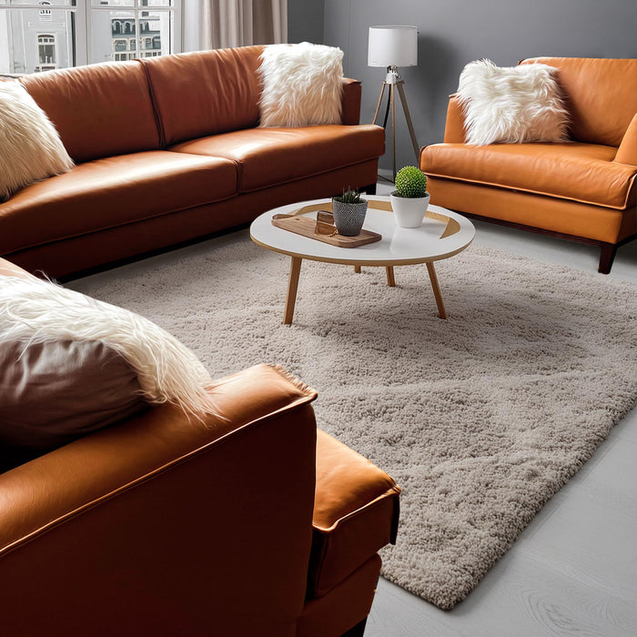 Aspen - Top Grain Leather Sofa - Orange