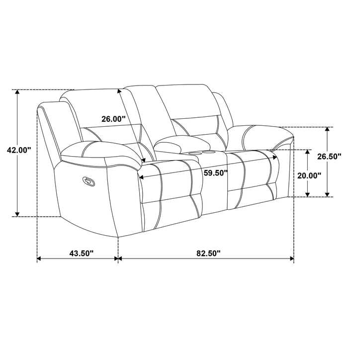 Gilson - Chenille Upholstered Reclining Loveseat - Gray