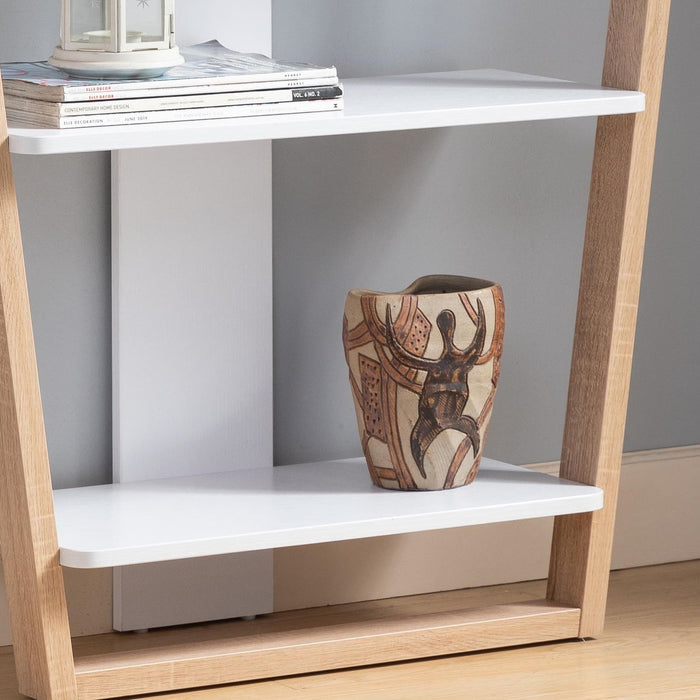 Contemporary Console Table With Three Open Shelves