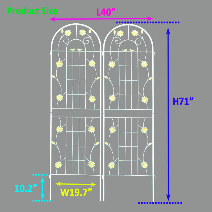 Metal Garden Trellis Rustproof Trellis For Climbing Plant Outdoor Flower Support