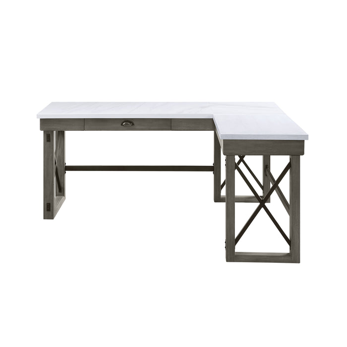 Talmar - Marble Top Weathered Writing Desk With Lift Top