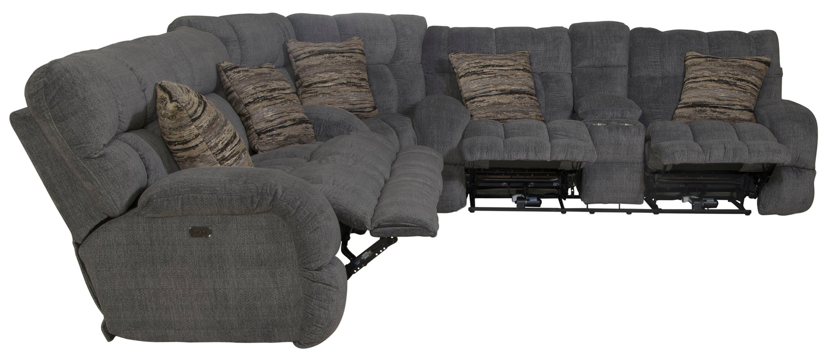 Ashland - Reclining Sectional With 4 Lay Flat Reclining Seats