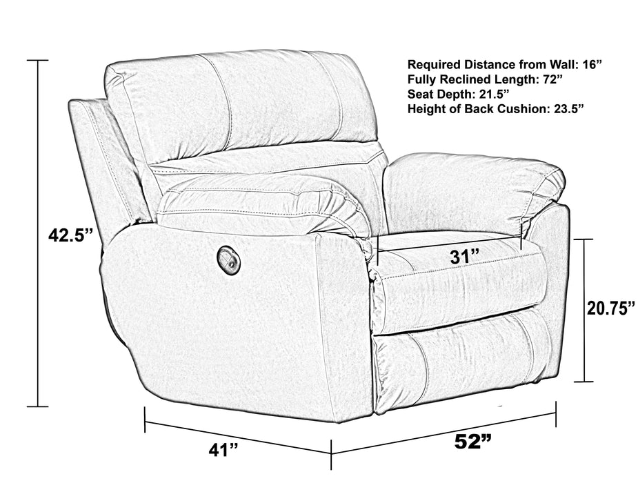 Costa - Power Lay Flat Recliner