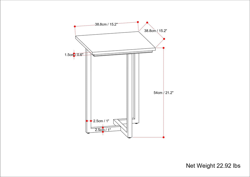 Rendal - Marble Side Table - White