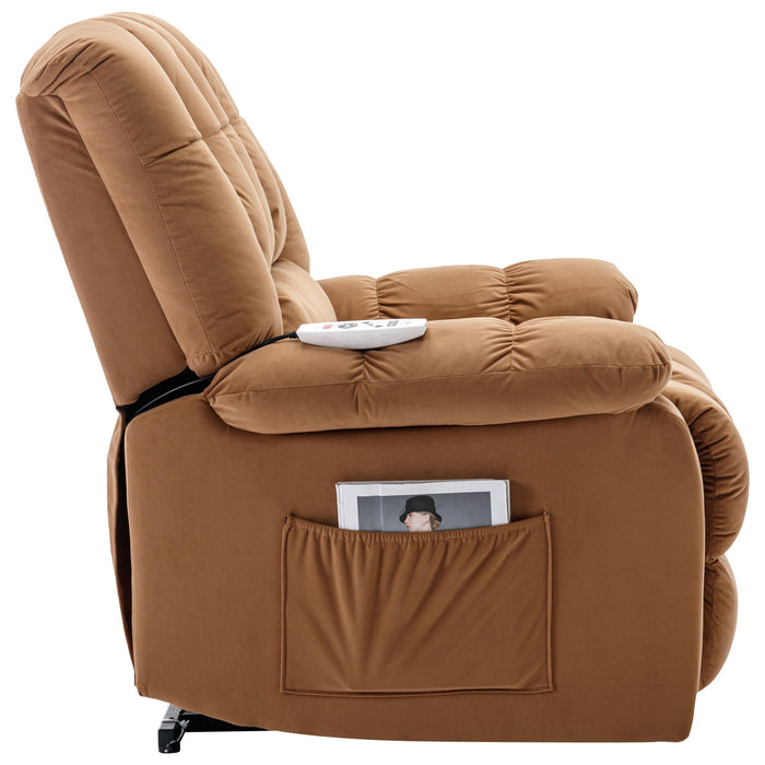 Massage Recliner Chair Electric Power Lift Recliner Chairs With Heat, Vibration, Side Pocket For Living Room Bedroom