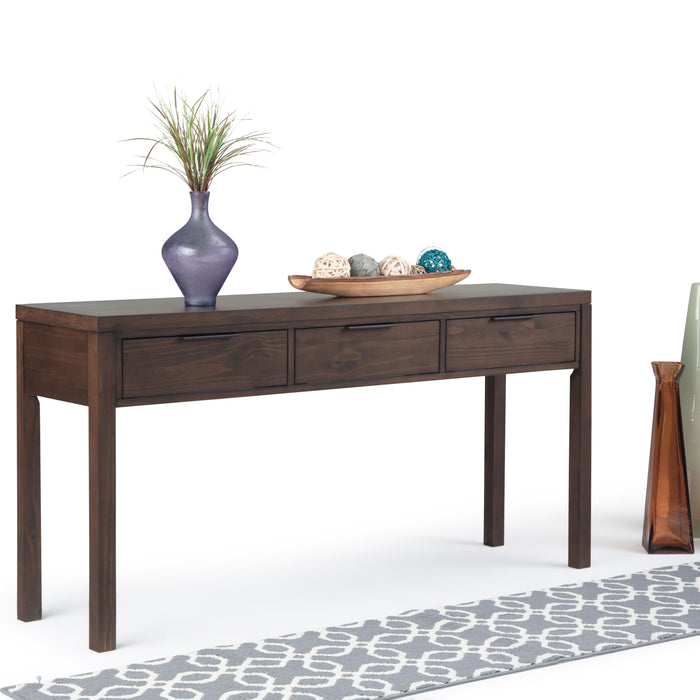 Hollander - Wide Console Table - Warm Walnut Brown