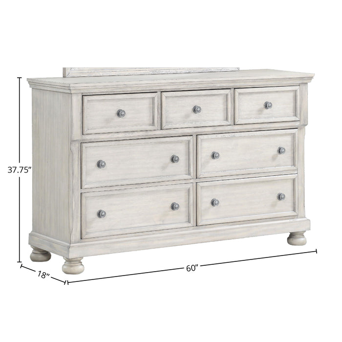 Seven Drawer Dresser - Antique Gray