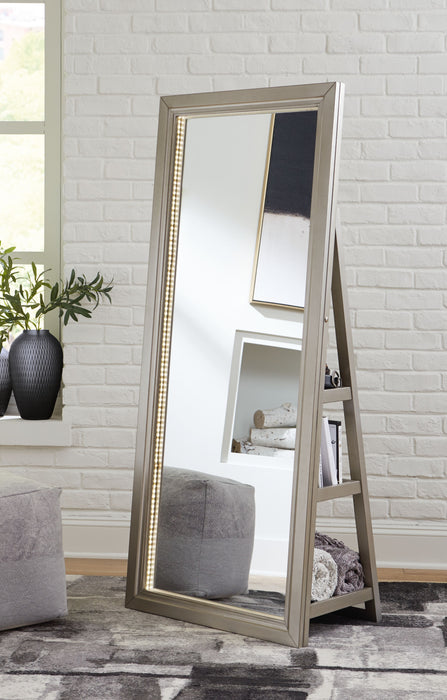 Evesen - Champagne - Floor Standing Mirror/Storage