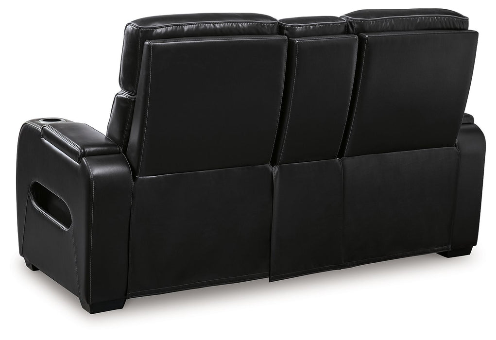 Boyington - Power Reclining Loveseat With Console/Adj Hdrst