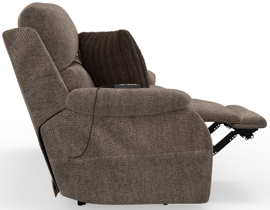 Joya - Zero Gravity Power Reclining Sofa With Power Adjustable Headrest And CR3 Heat/Massage/Lumbar - Mushroom